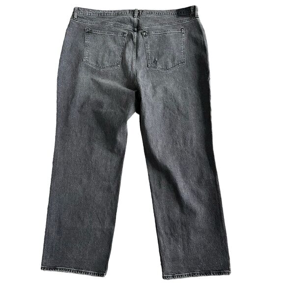Abercrombie & Fitch Black Grey Curve Love High Rise 90s Relaxed Jeans 36/22R NEW - Picture 7 of 13